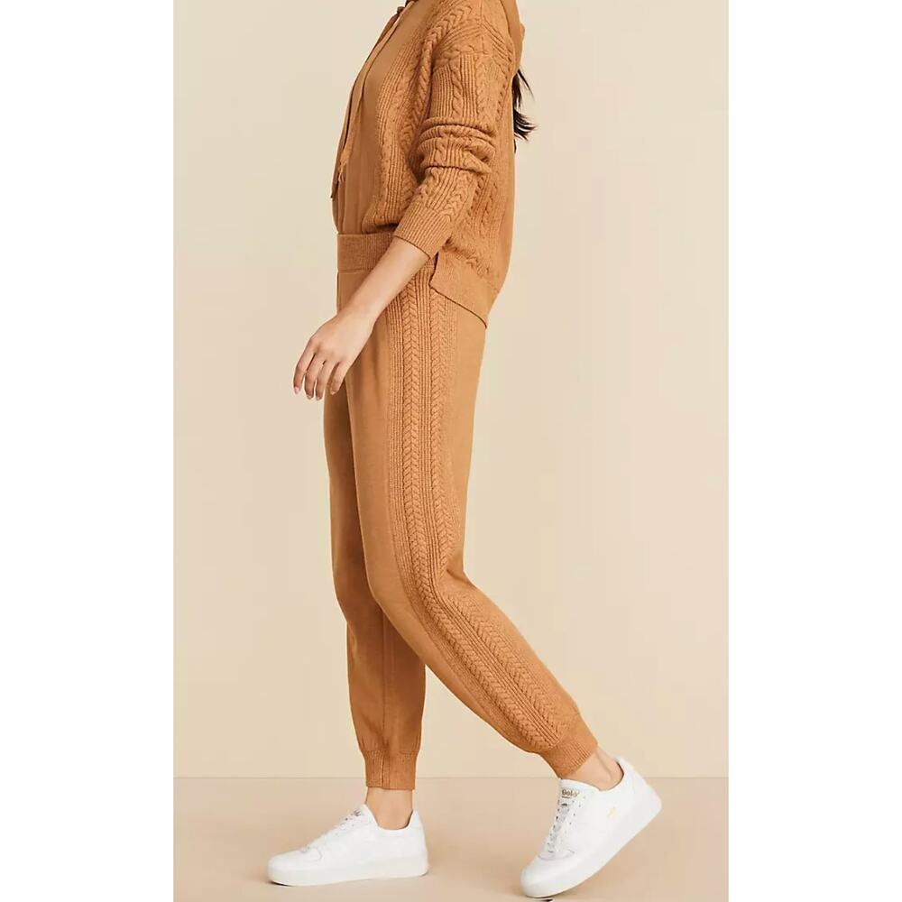 Lou & Grey Cable Signaturesoft Joggers in Carmel Heather Sz XS
